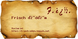Frisch Ádám névjegykártya